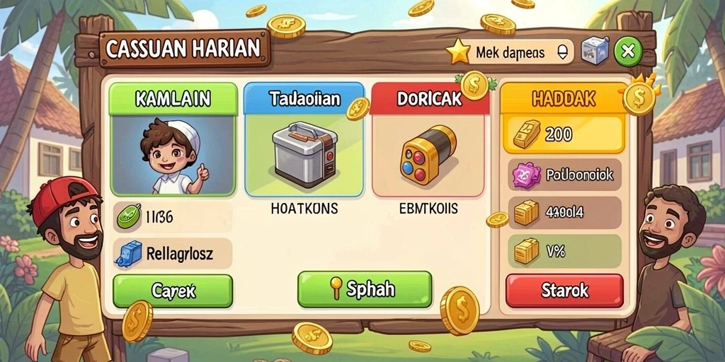 Tantangan menarik di setiap level permainan.