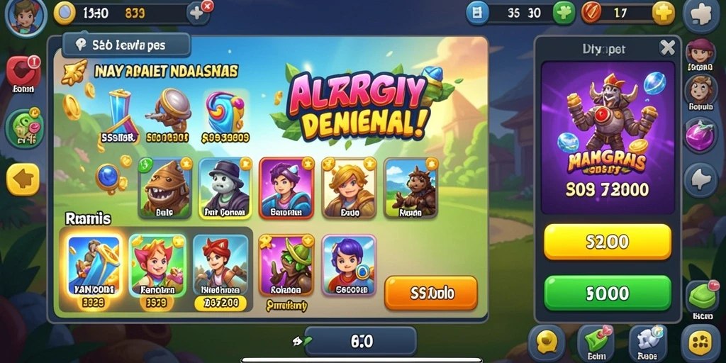 Screenshot ketiga memperlihatkan berbagai karakter unik dalam NABOB77.