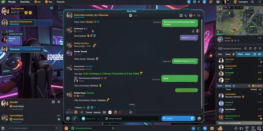Screenshot komunitas pemain yang aktif dan interaktif.